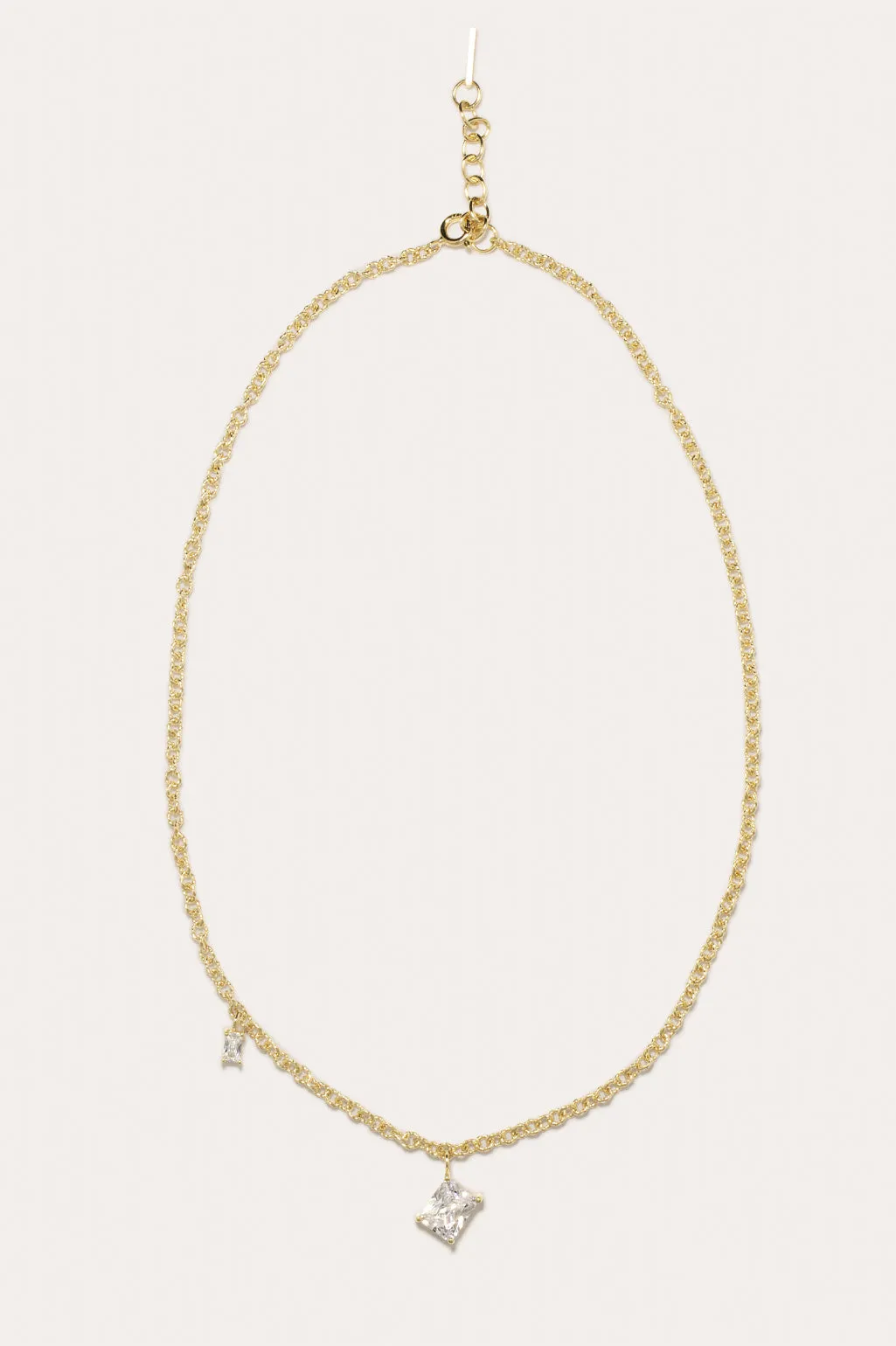 Encrypted Dreams - Zirconia and Gold Vermeil Necklace