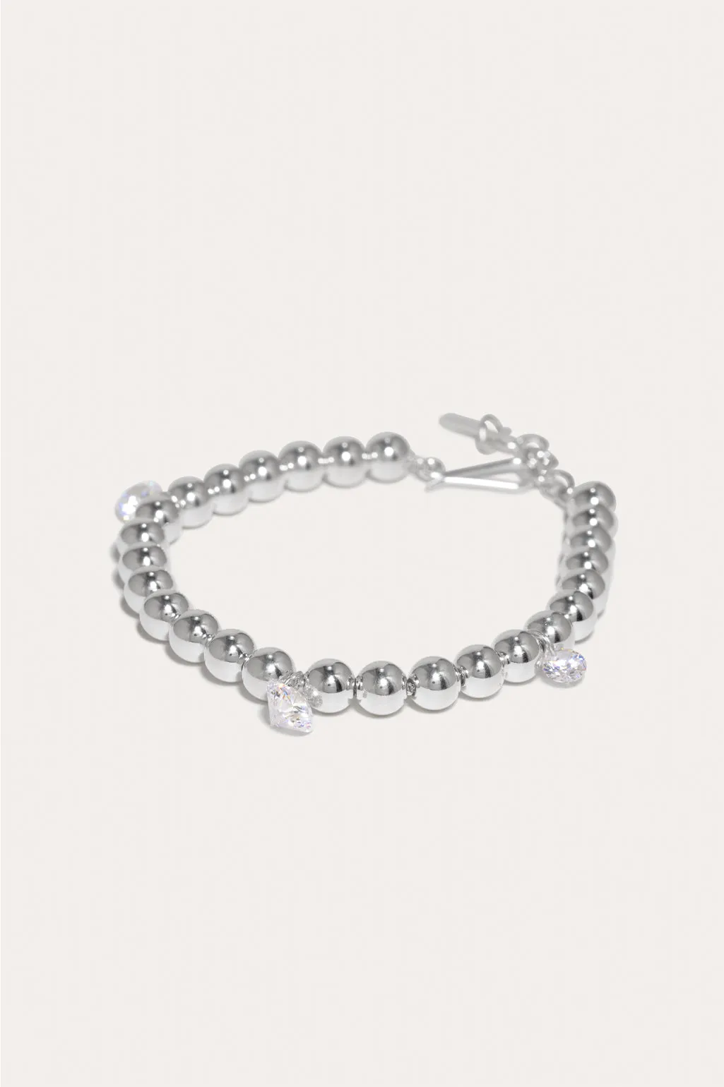 Every Cloud Has A Silver Lining - Zirconia and Sterling Silver Bracelet