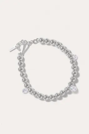 Every Cloud Has A Silver Lining - Zirconia and Sterling Silver Bracelet