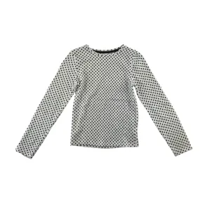 F&F t-shirt 9-10 years white polka dot long sleeve