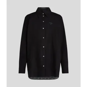 FAN LACE POPLIN SHIRT