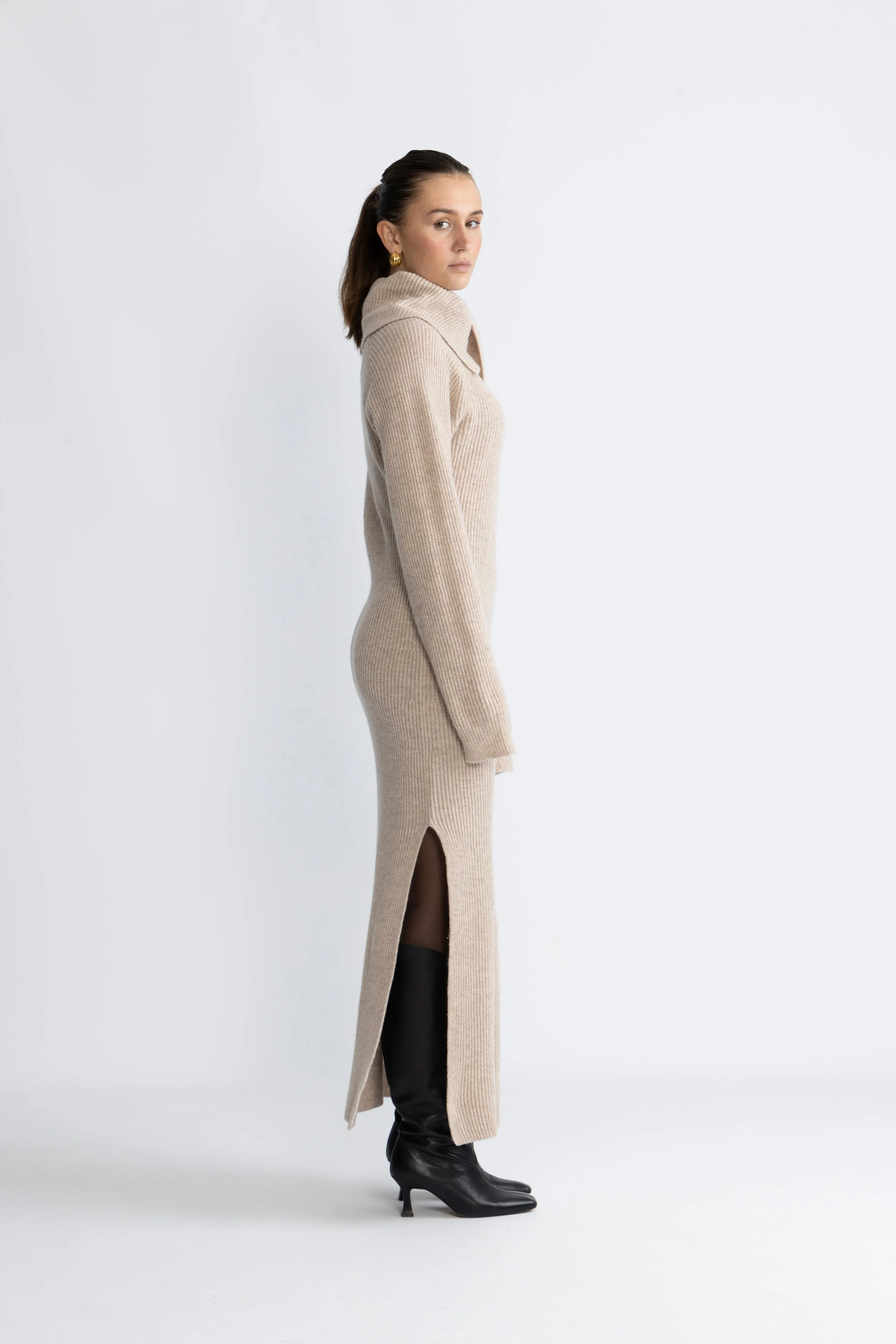 Fiona Knit Dress - Sand