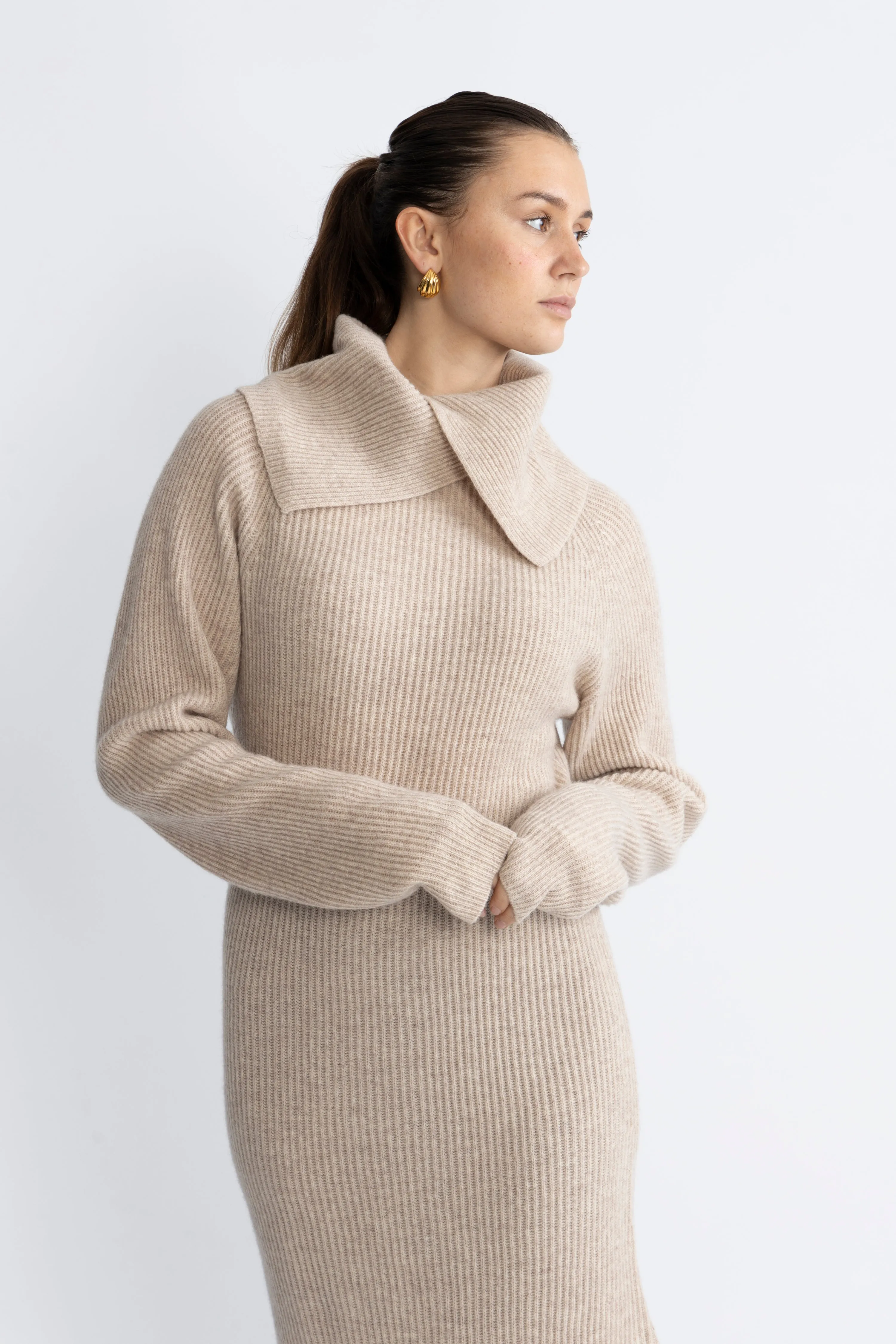 Fiona Knit Dress - Sand