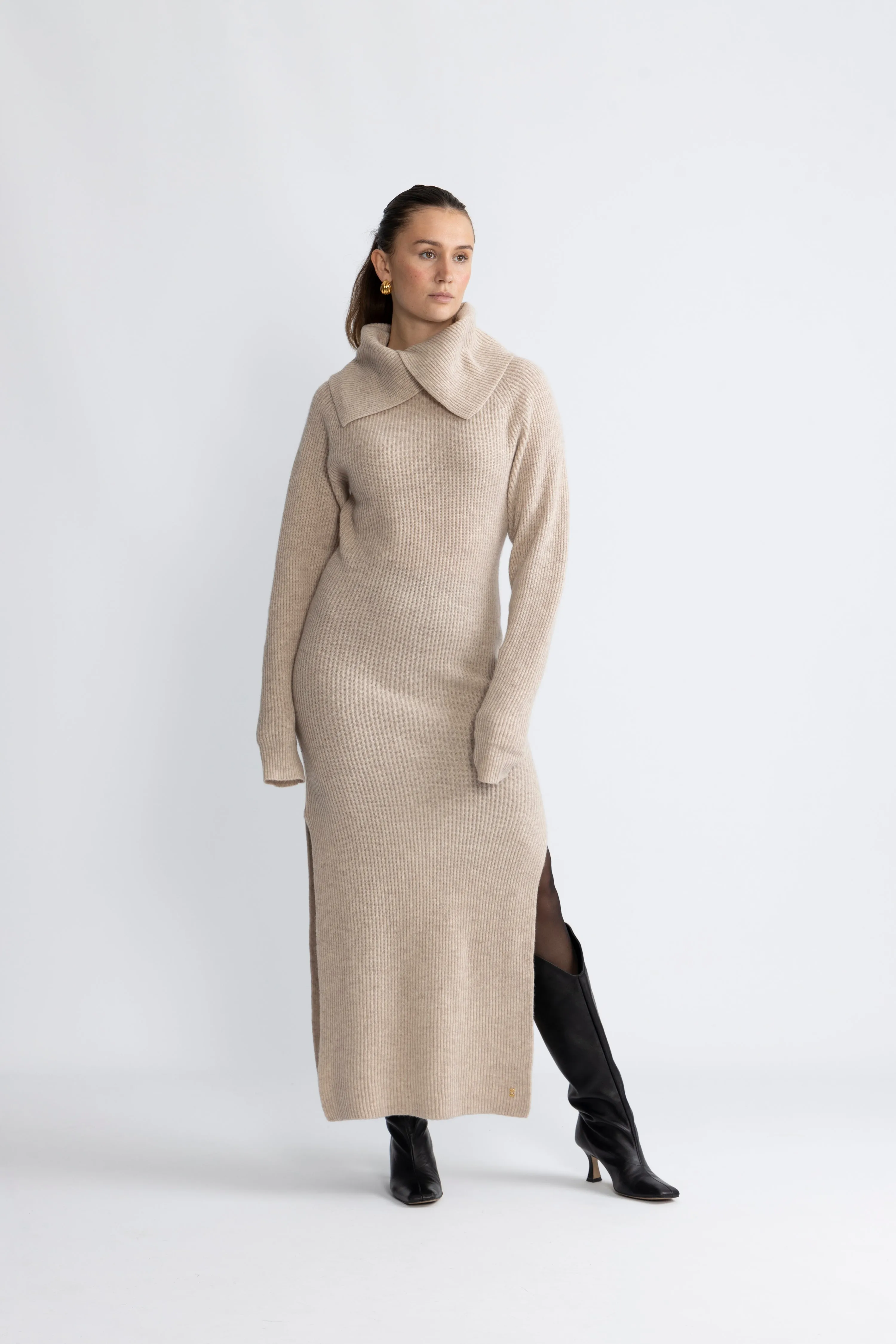 Fiona Knit Dress - Sand