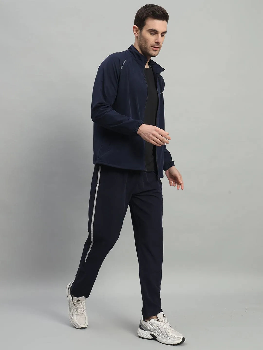 FITINC Sports Track Jacket for Men - Navy Blue