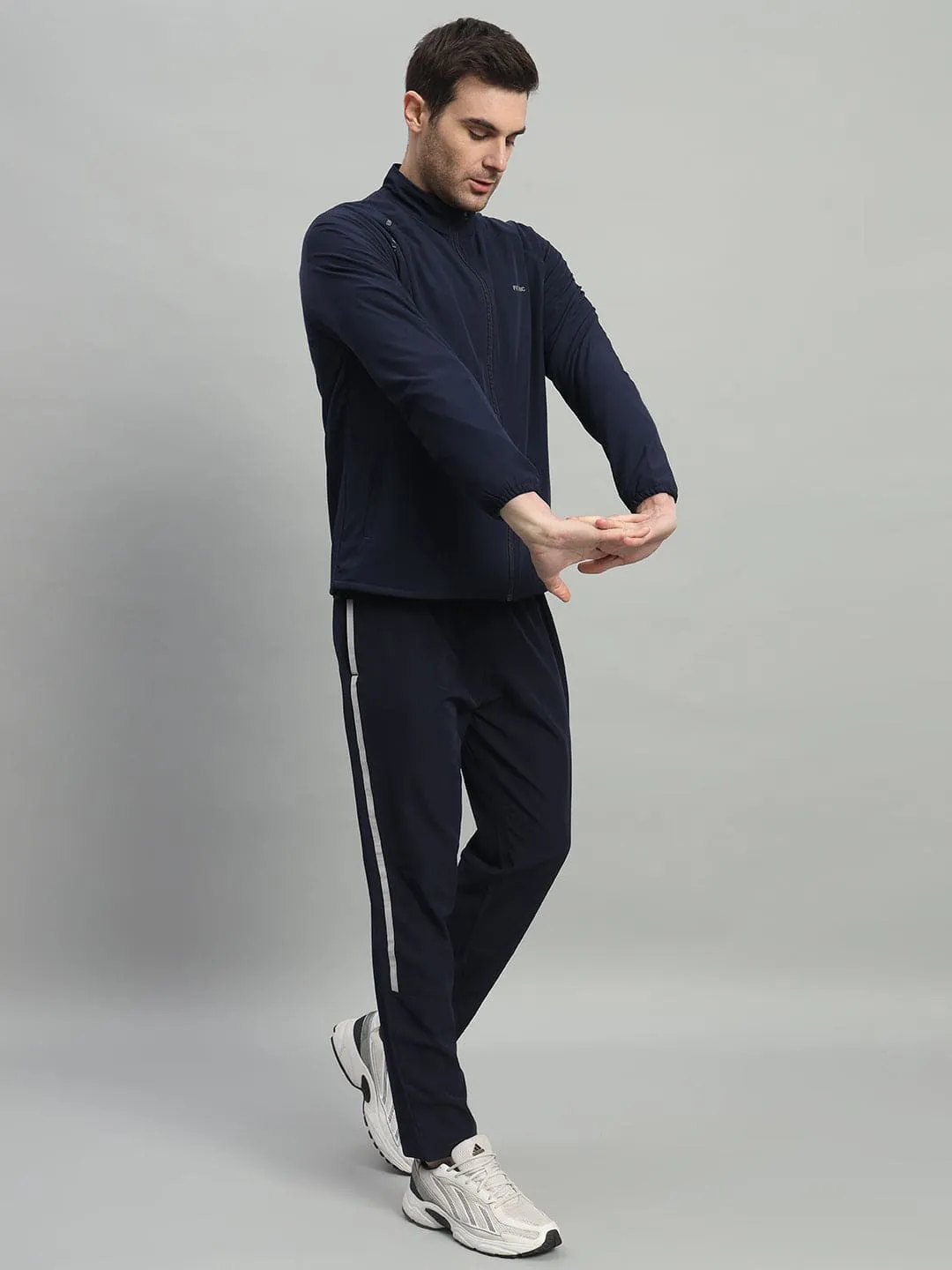 FITINC Sports Track Jacket for Men - Navy Blue