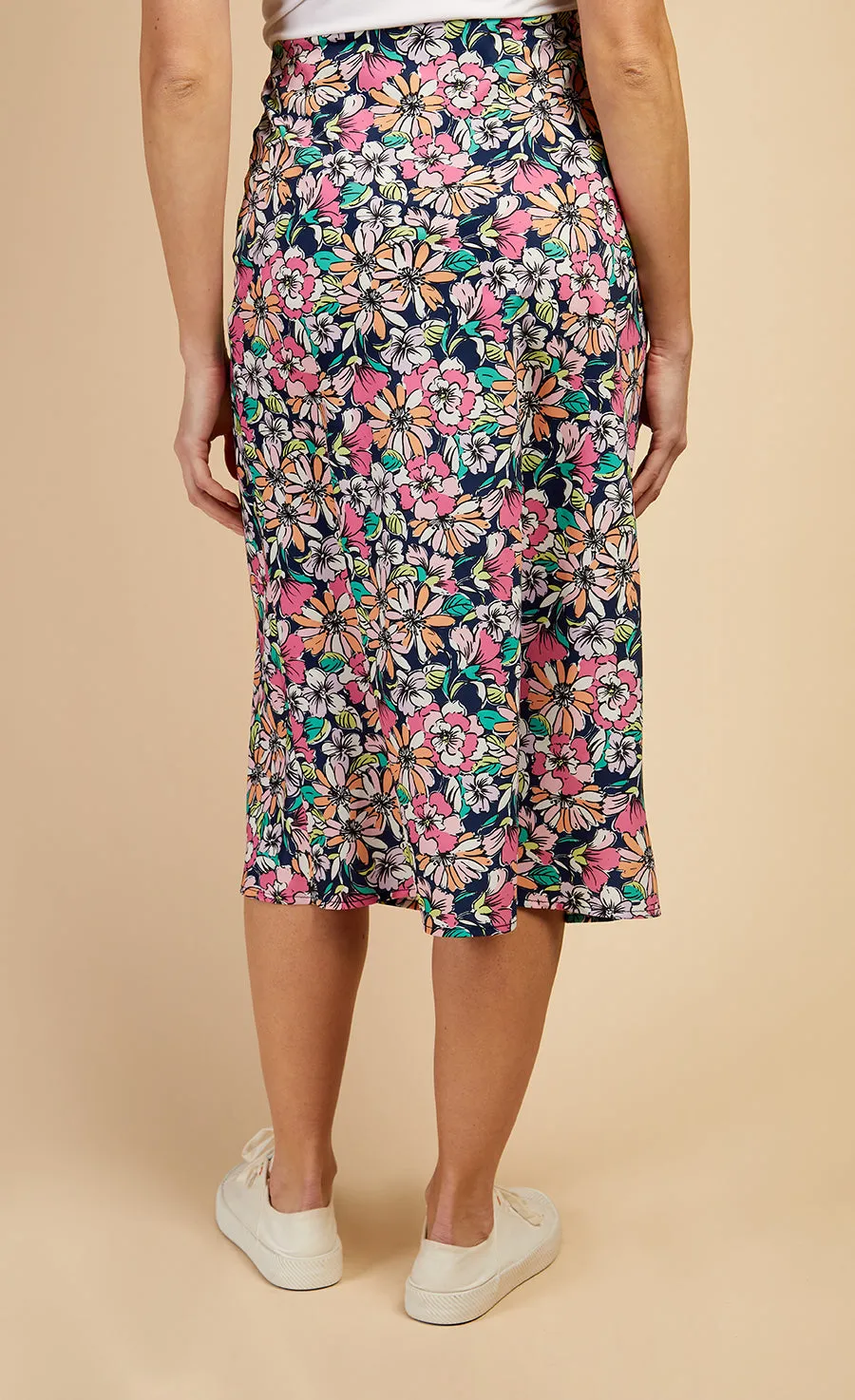 Floral Print Midi Slip Skirt by Vogue Williams