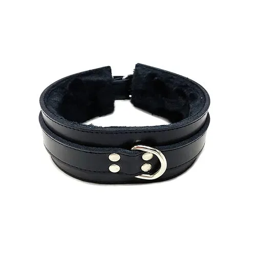 Fur-lined Premium Leather Collar