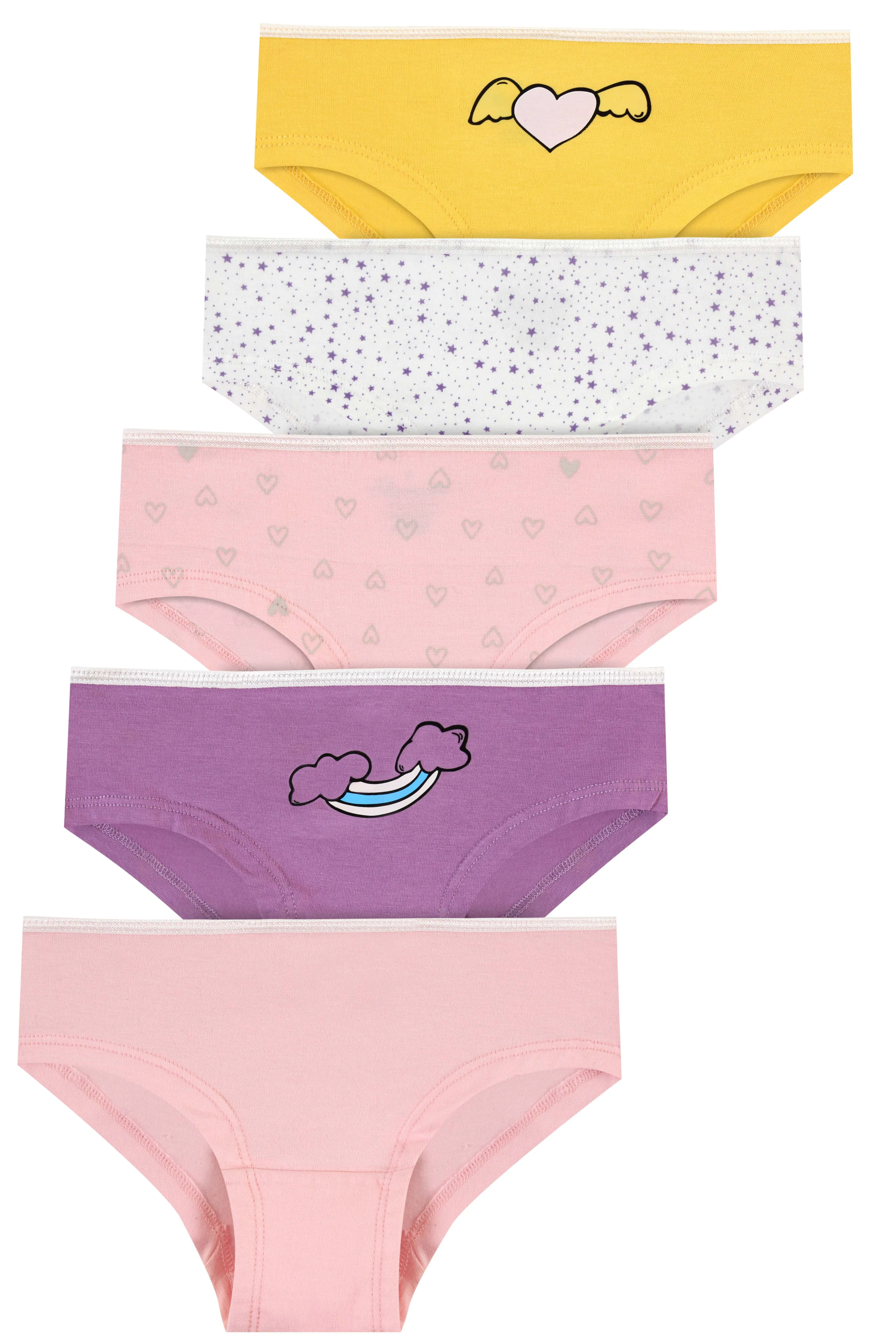 Girl's Shorties Underwear, Pack of 5