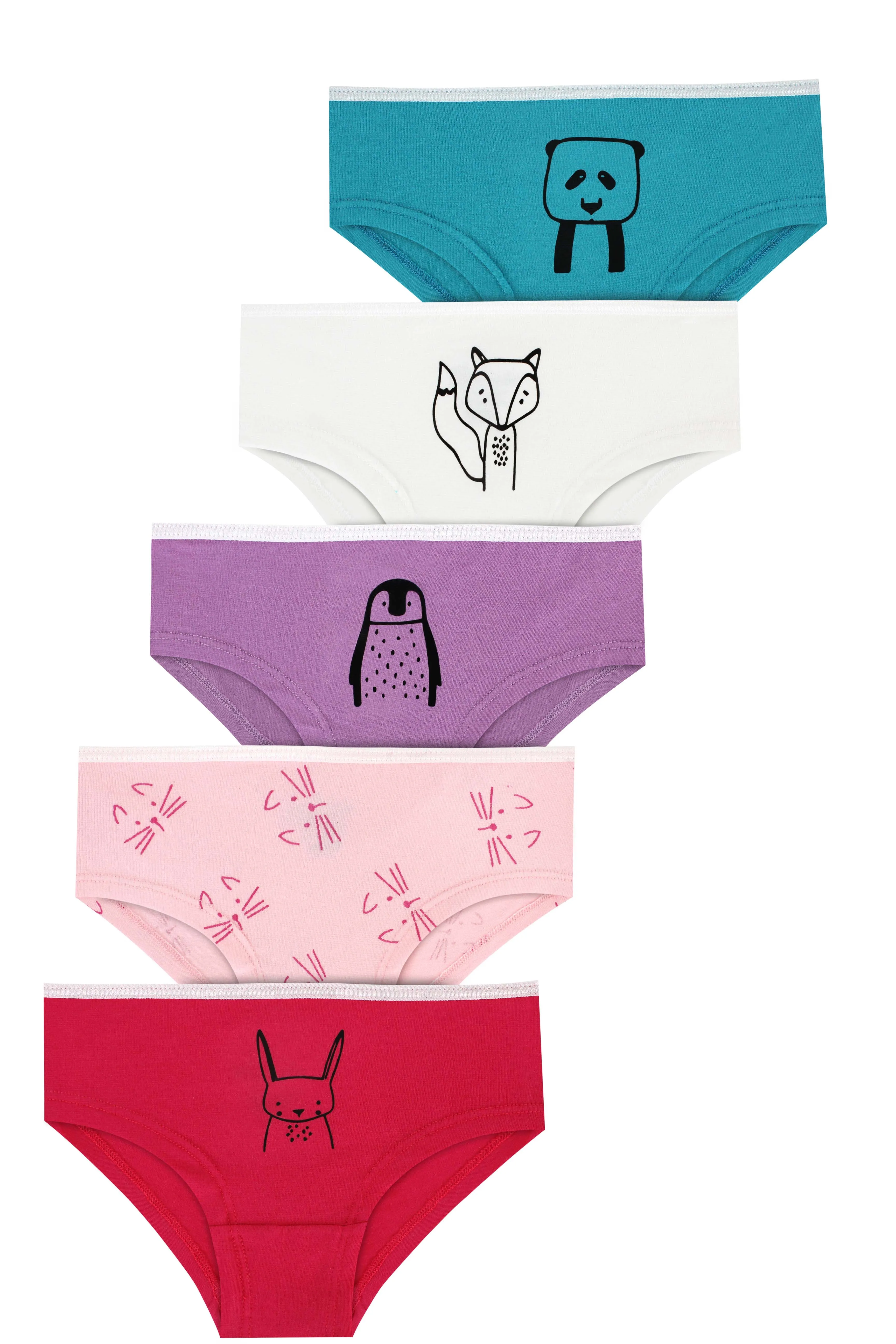 Girl's Shorties Underwear, Pack of 5