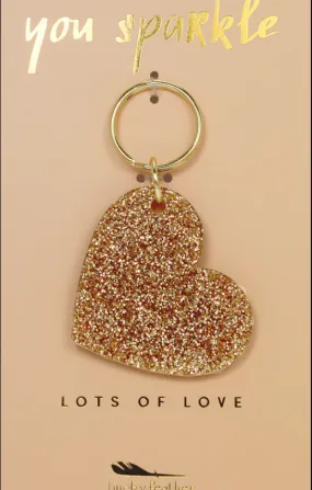 Gitter Heart Keychain