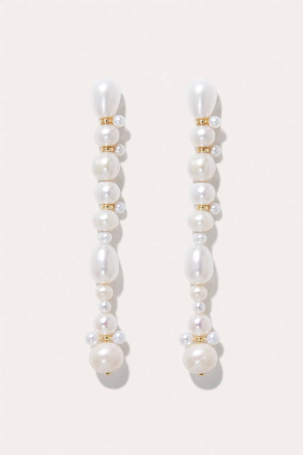 Glitch - Pearl and Recycled Gold Vermeil Earrings