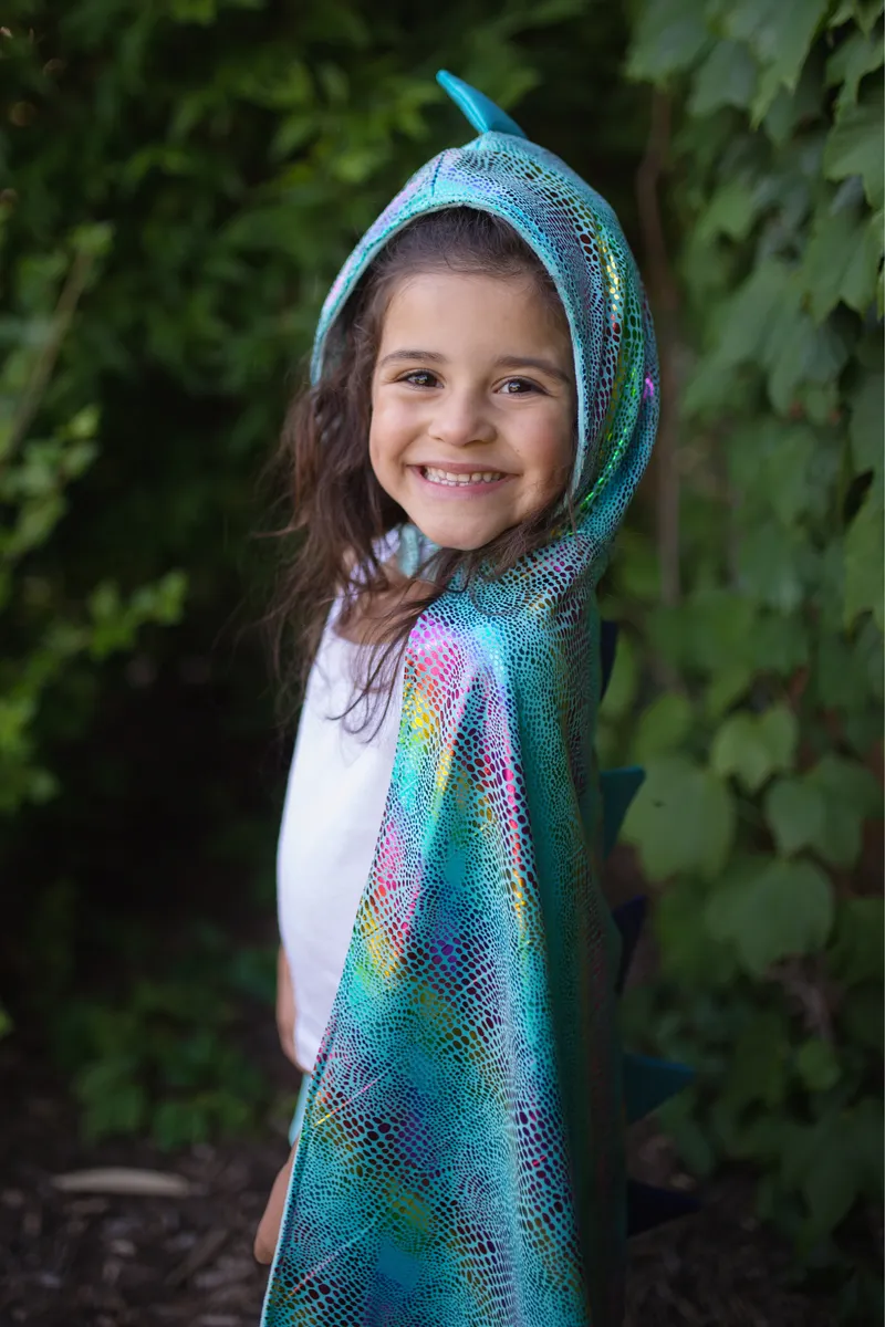 Great Pretenders Rainbow Reversible Unicorn Dragon Cape 3/4