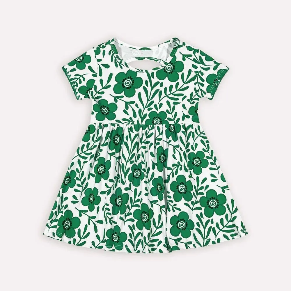 Green flowers dress - Kyly