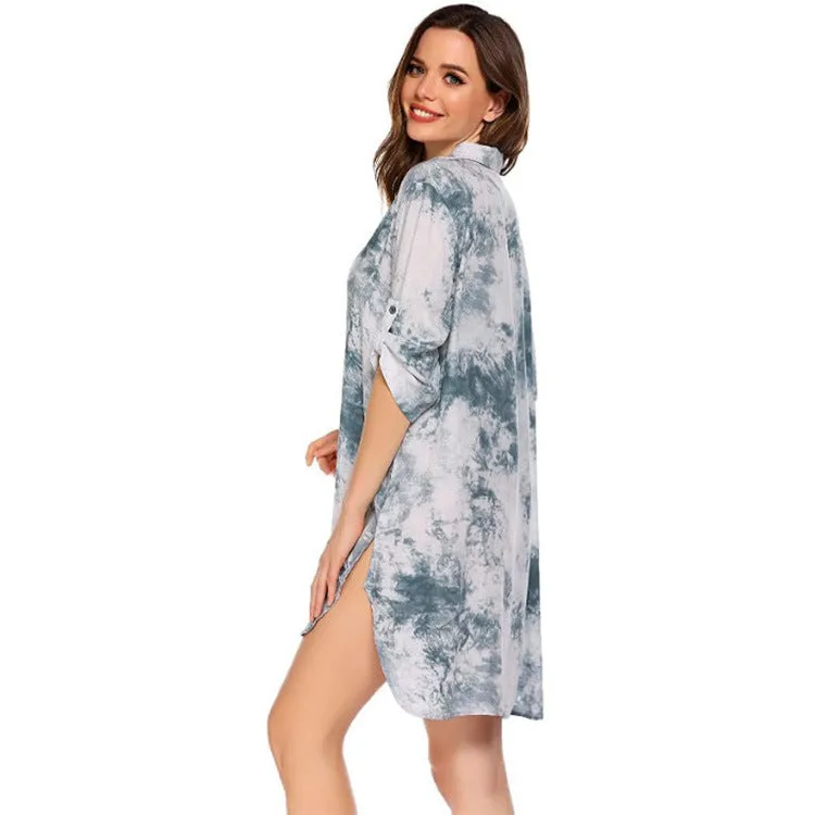 Haute Edition Women's Pullover Swim Beachwear Cover up Tunic Dress