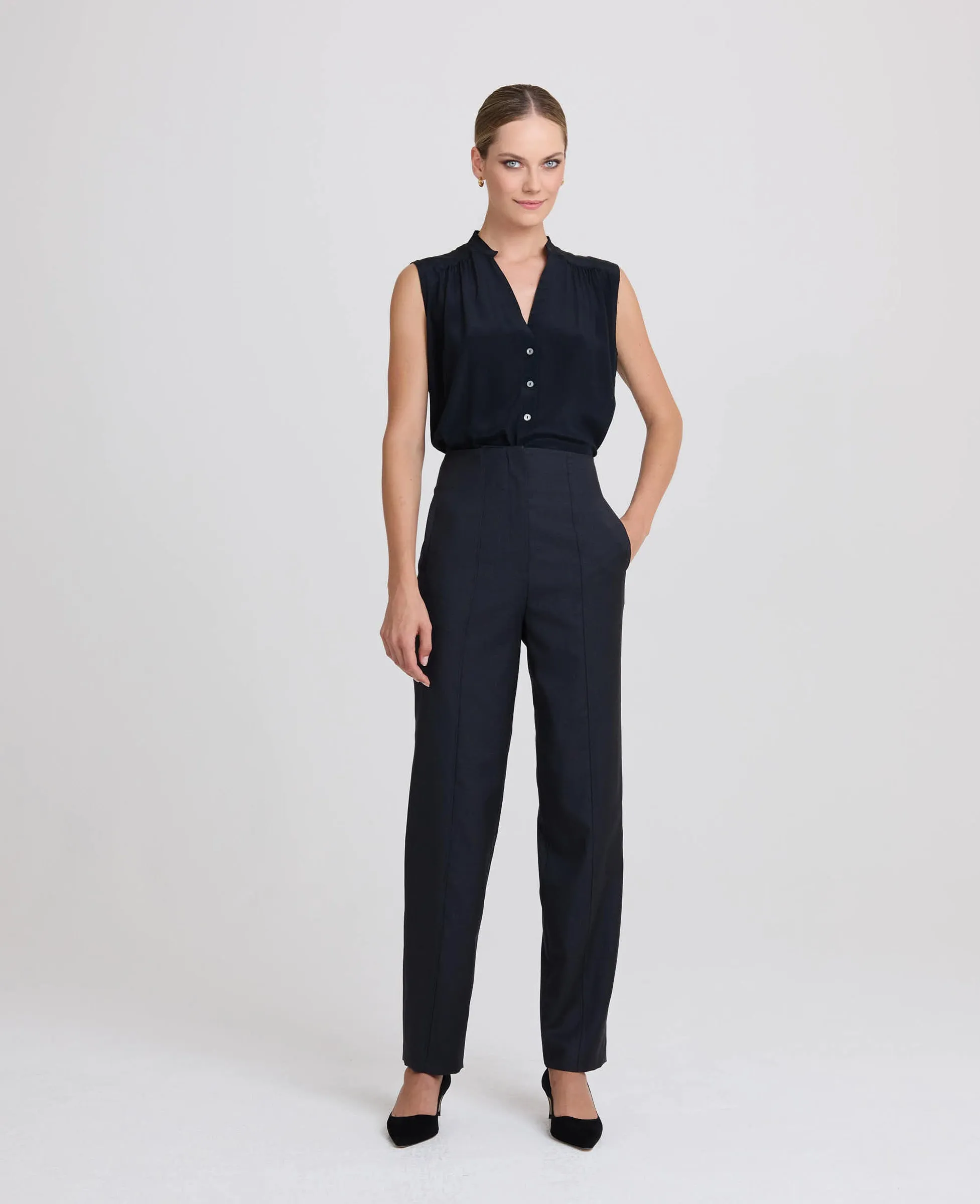 Hazel High Waisted Tapered Trousers