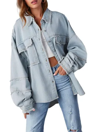 HCR1280 Oversized Denim Shacket