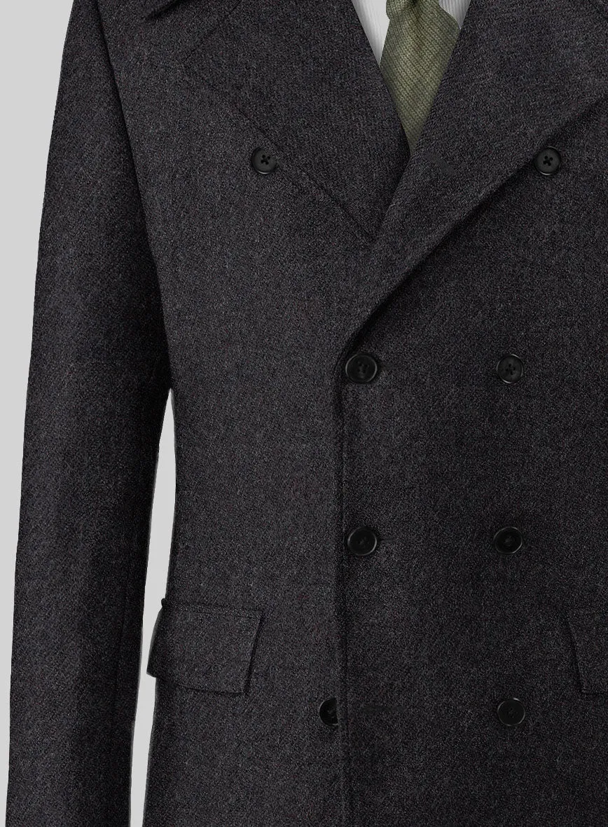 Highlander Charcoal Tweed GQ Overcoat