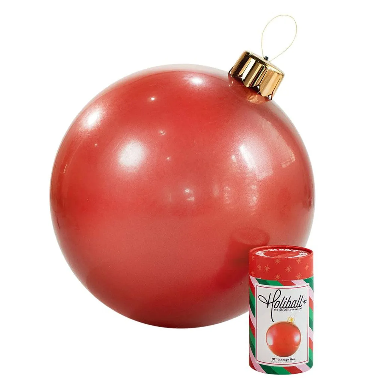 Holiball® - The Inflatable Ornament (30" Vintage Red)