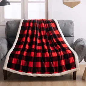 Home Thickened Winter Warm Fashion Comfortable Plaid Flannel Blanket