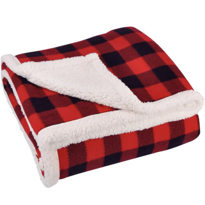 Home Thickened Winter Warm Fashion Comfortable Plaid Flannel Blanket