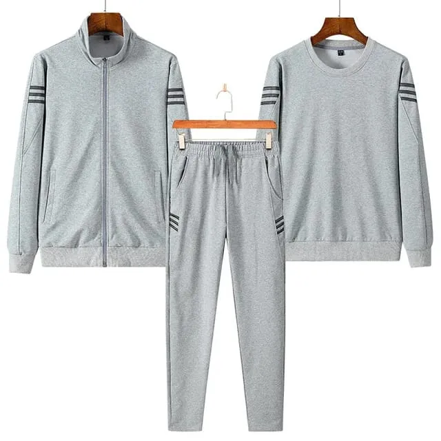 Hoodies Jacket Sweat Pants Spring And Autumn New Sweater Suit Men's Casual Sports Trend Three Piece Suit - S4774204