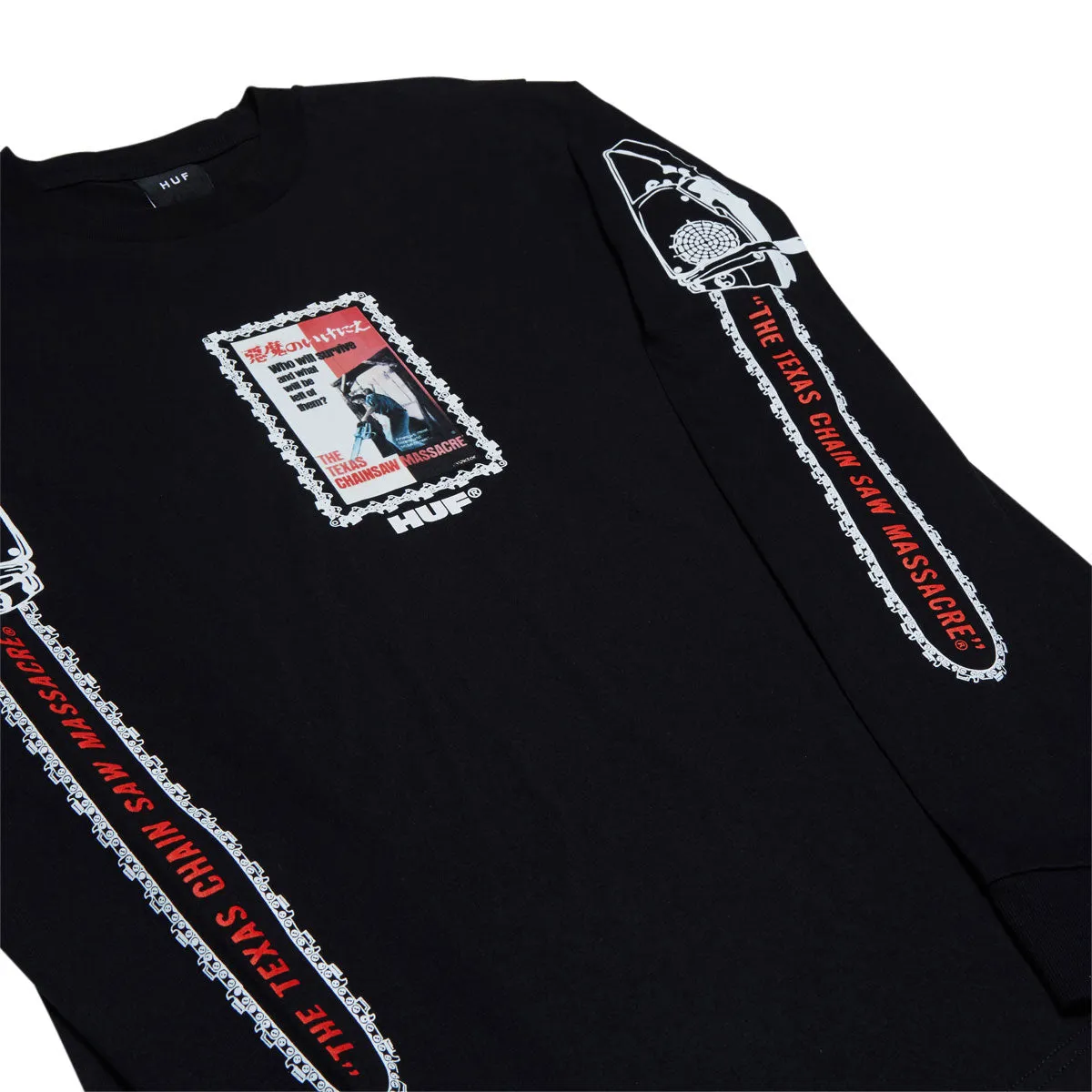 Huf x Texas Chainsaw Massacre Dual Chain Long Sleeve T-Shirt - Black