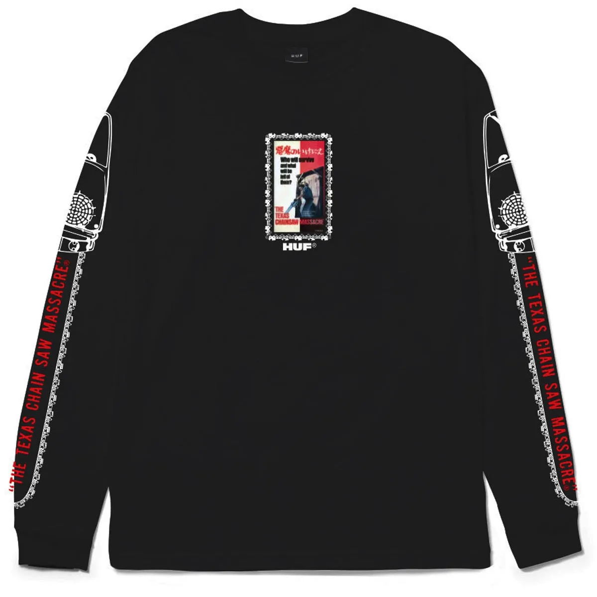 Huf x Texas Chainsaw Massacre Dual Chain Long Sleeve T-Shirt - Black