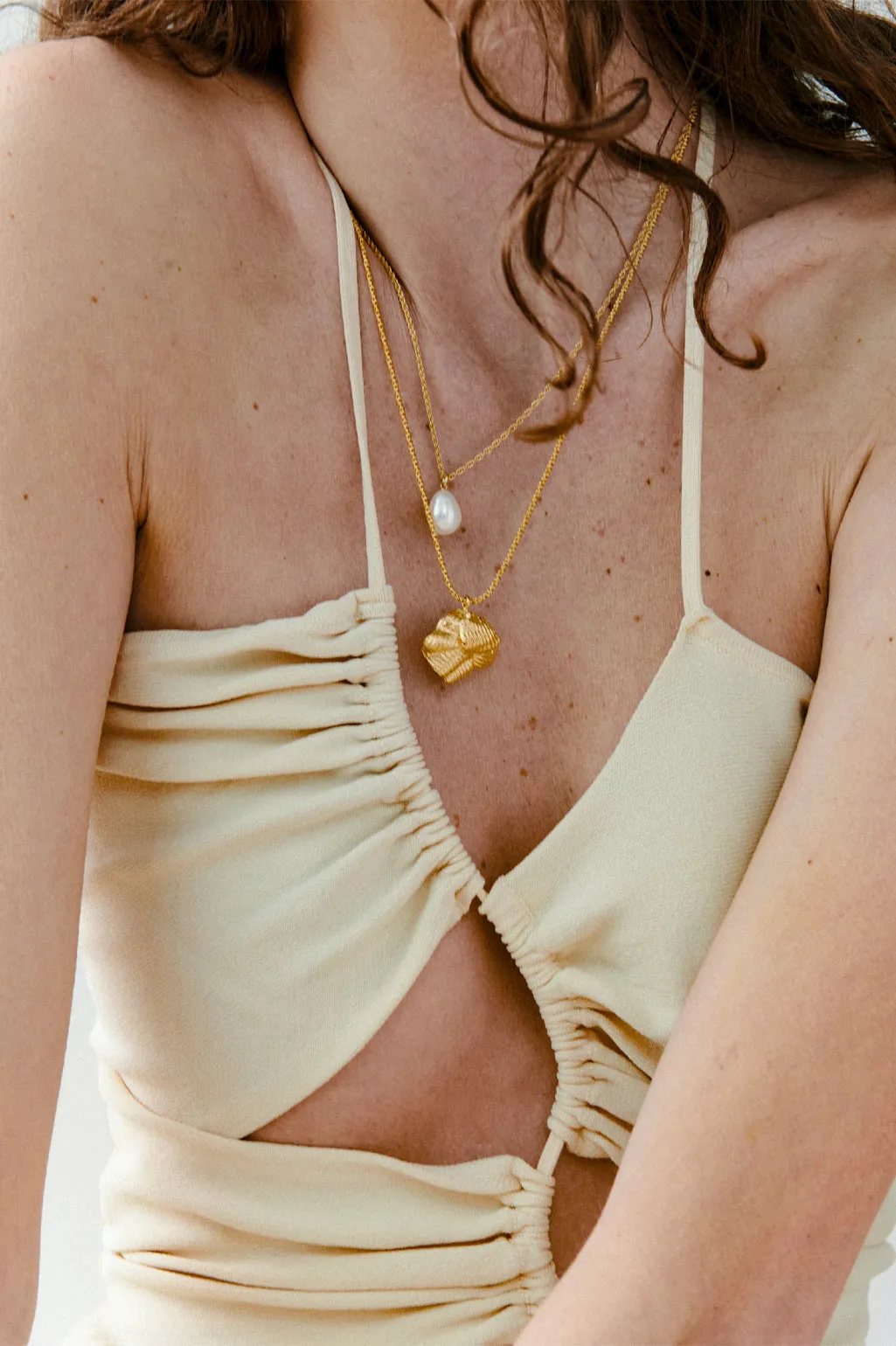 In the Cloud - Pearl and Gold Vermeil Necklace