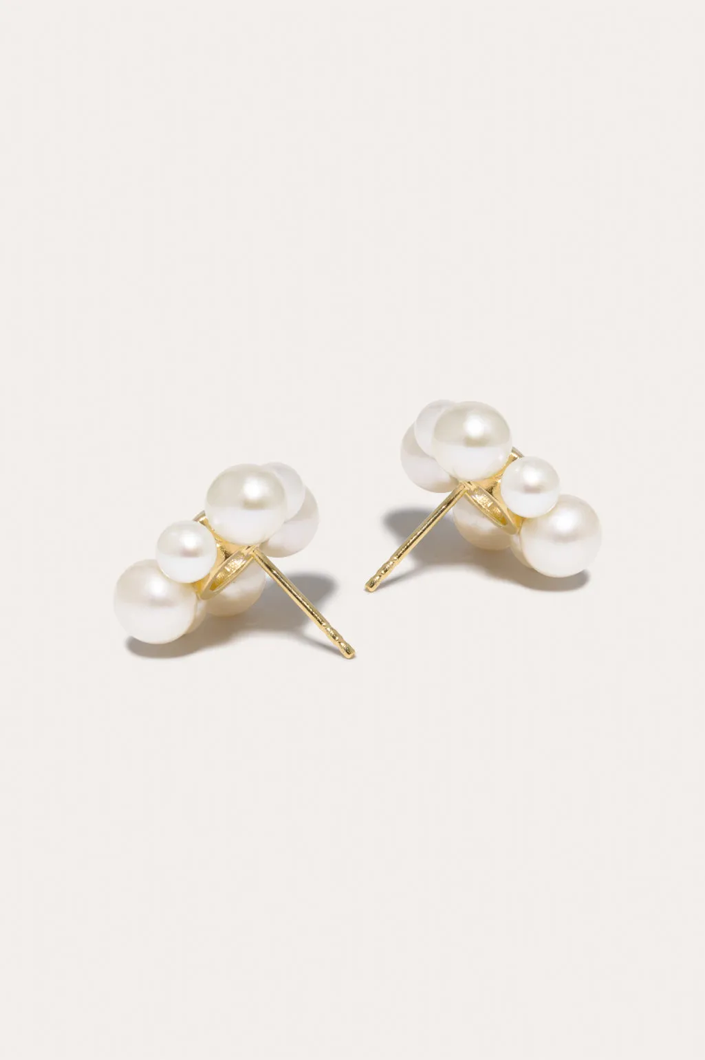 Is All Creation Born of Destruction? - Pearl and Zirconia Recycled Gold Vermeil Earrings