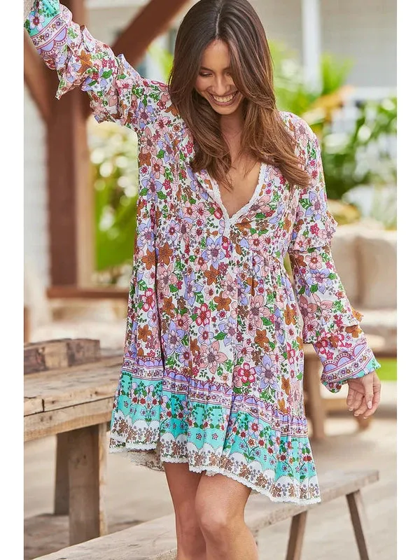 JAASE Field Day Print Fey Mini Dress