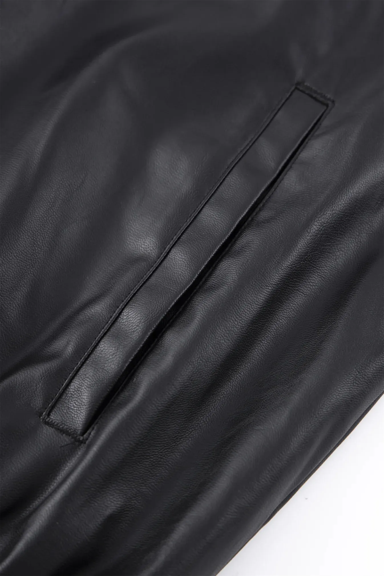 Jacket Leather Track Jacket Black/White | Unknown