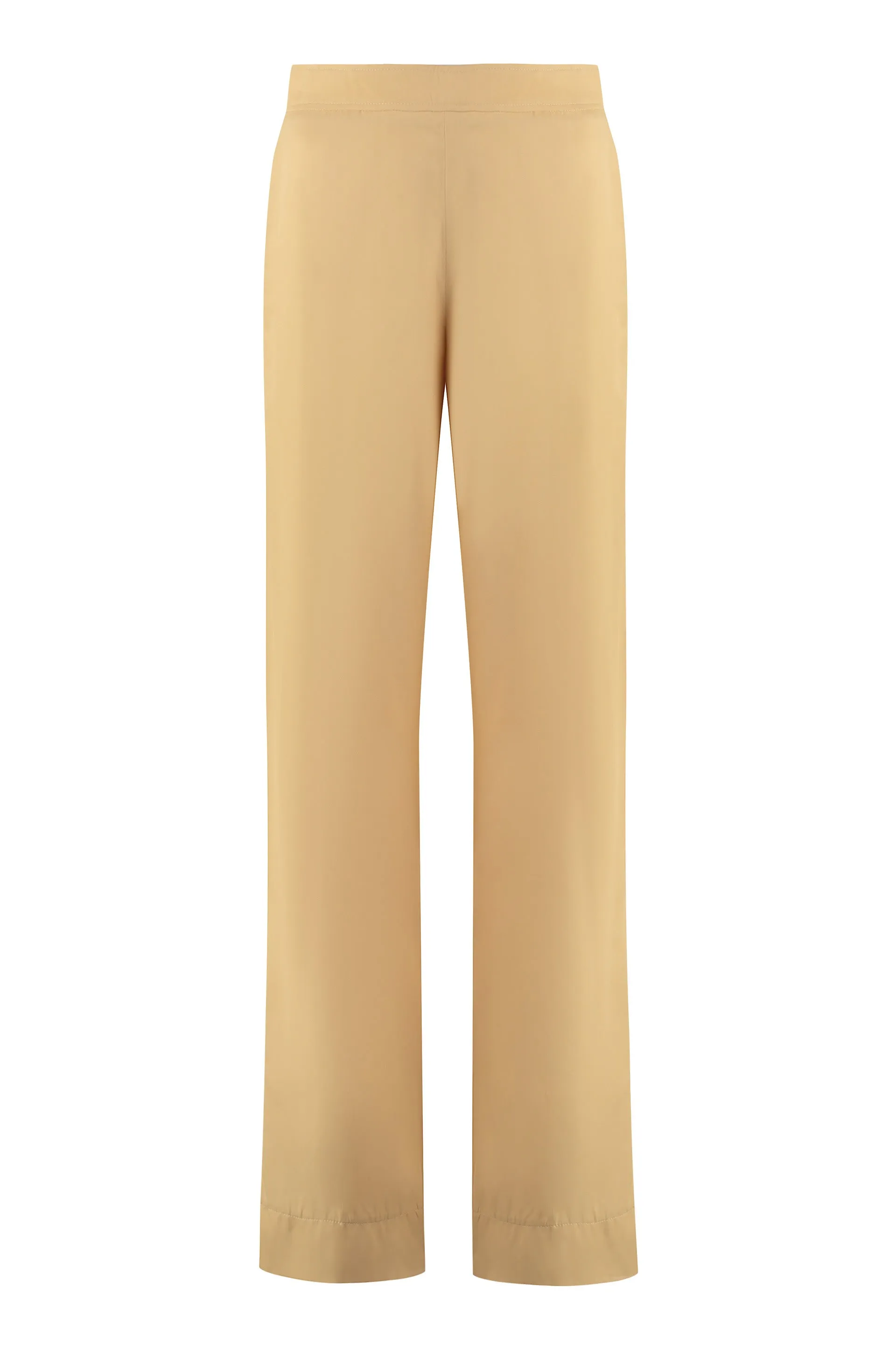 JIL SANDER Elegant Satin Trousers with Invisible Zipper