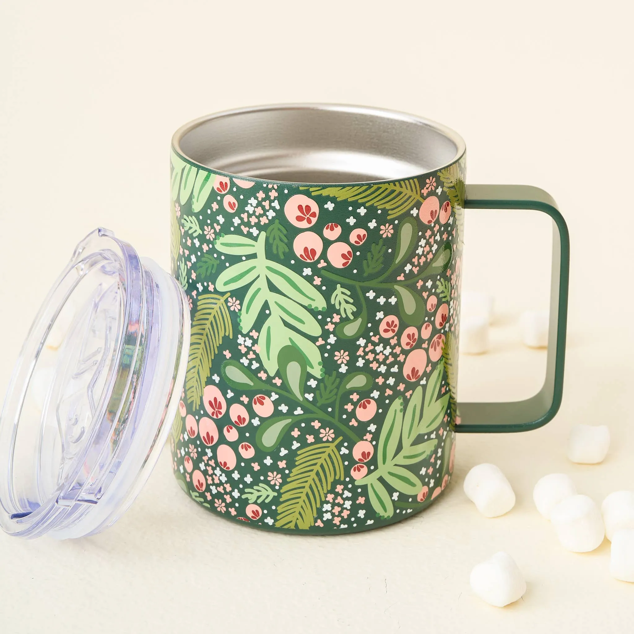 Jolly Sprig Green Insulated Mug - 14 oz