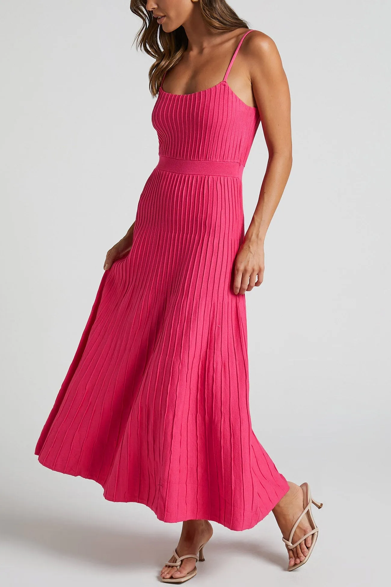 Joskaa Pleated High Waist Knit Dress