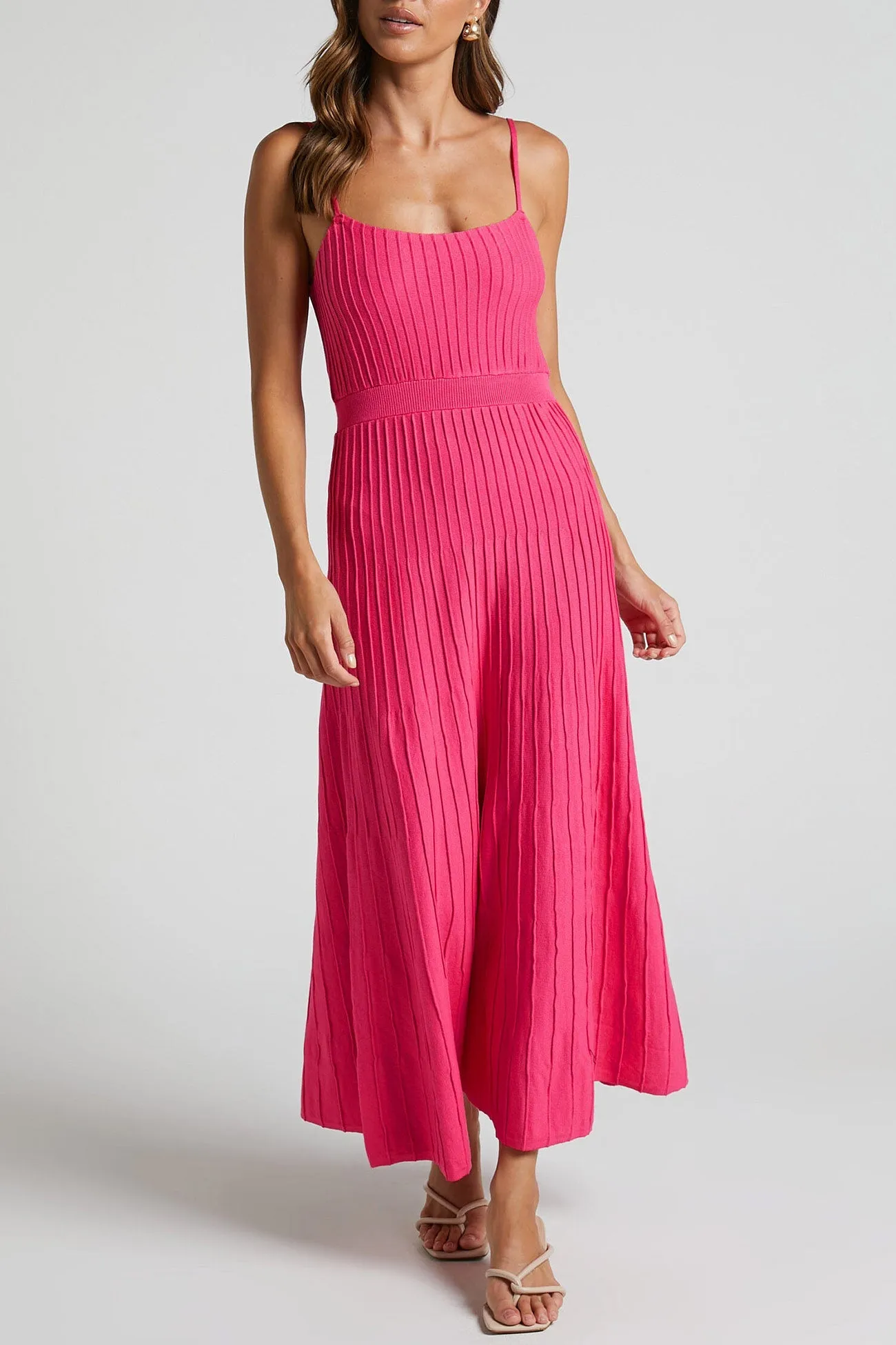 Joskaa Pleated High Waist Knit Dress