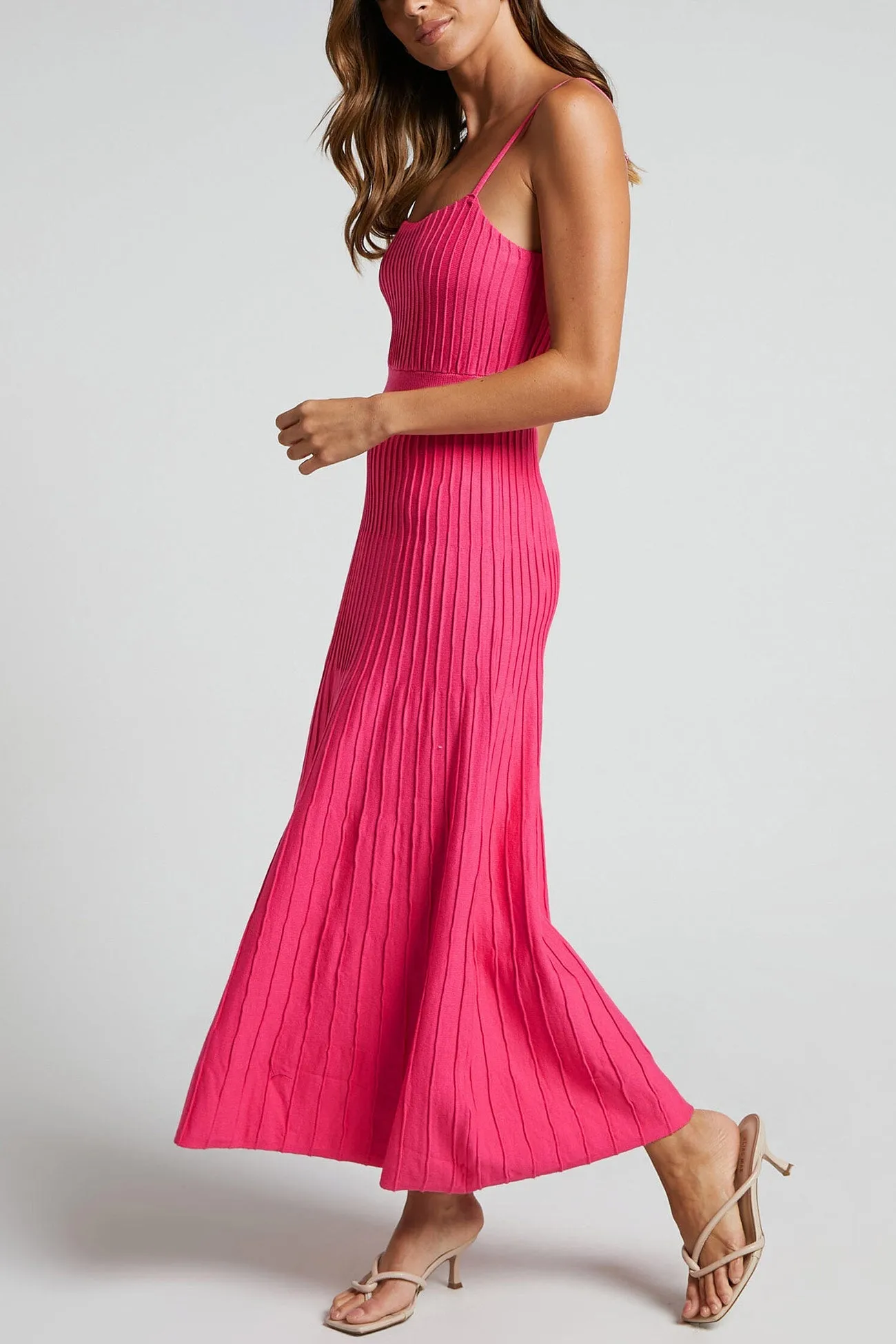 Joskaa Pleated High Waist Knit Dress