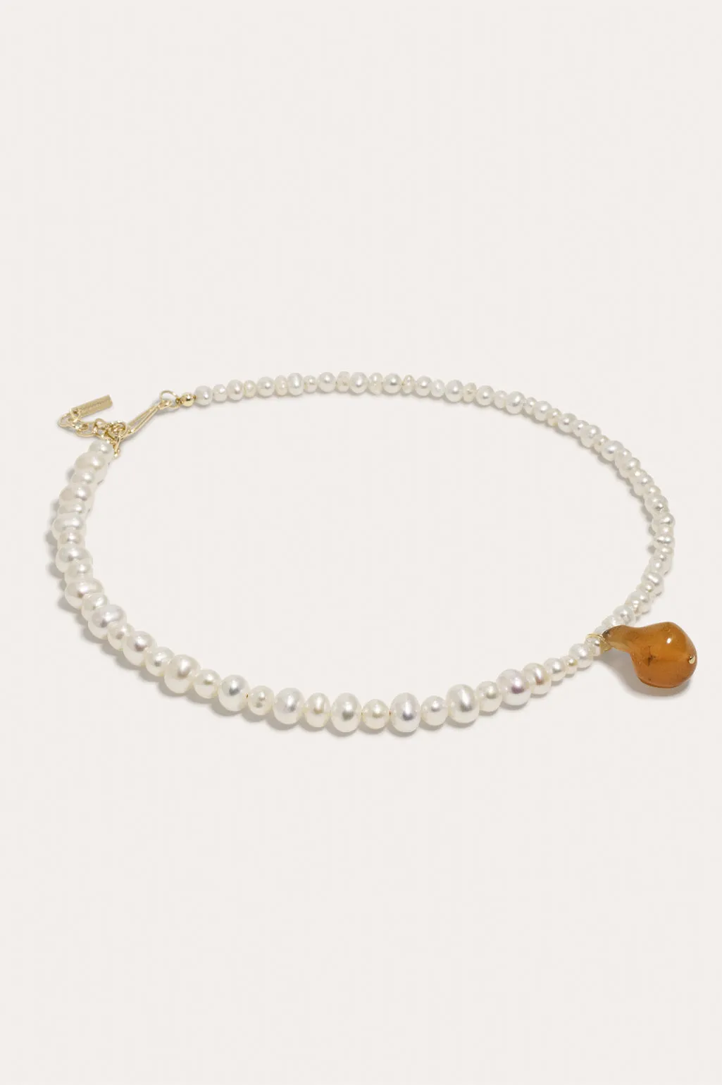 Keld - Pearl and Tortoise Shell Bio Resin Gold Vermeil Necklace