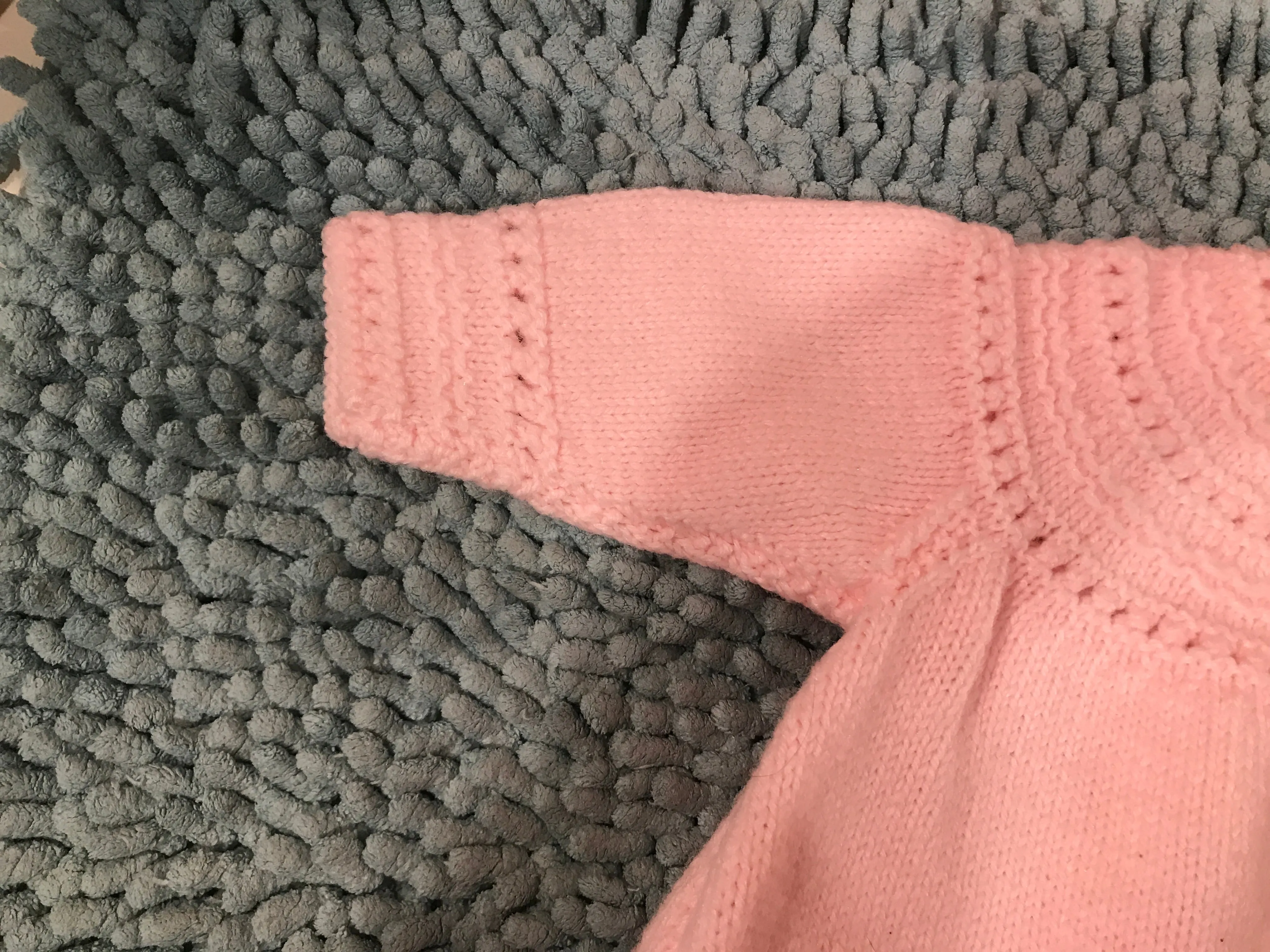 Knitted Pink Baby Dress- Handmade