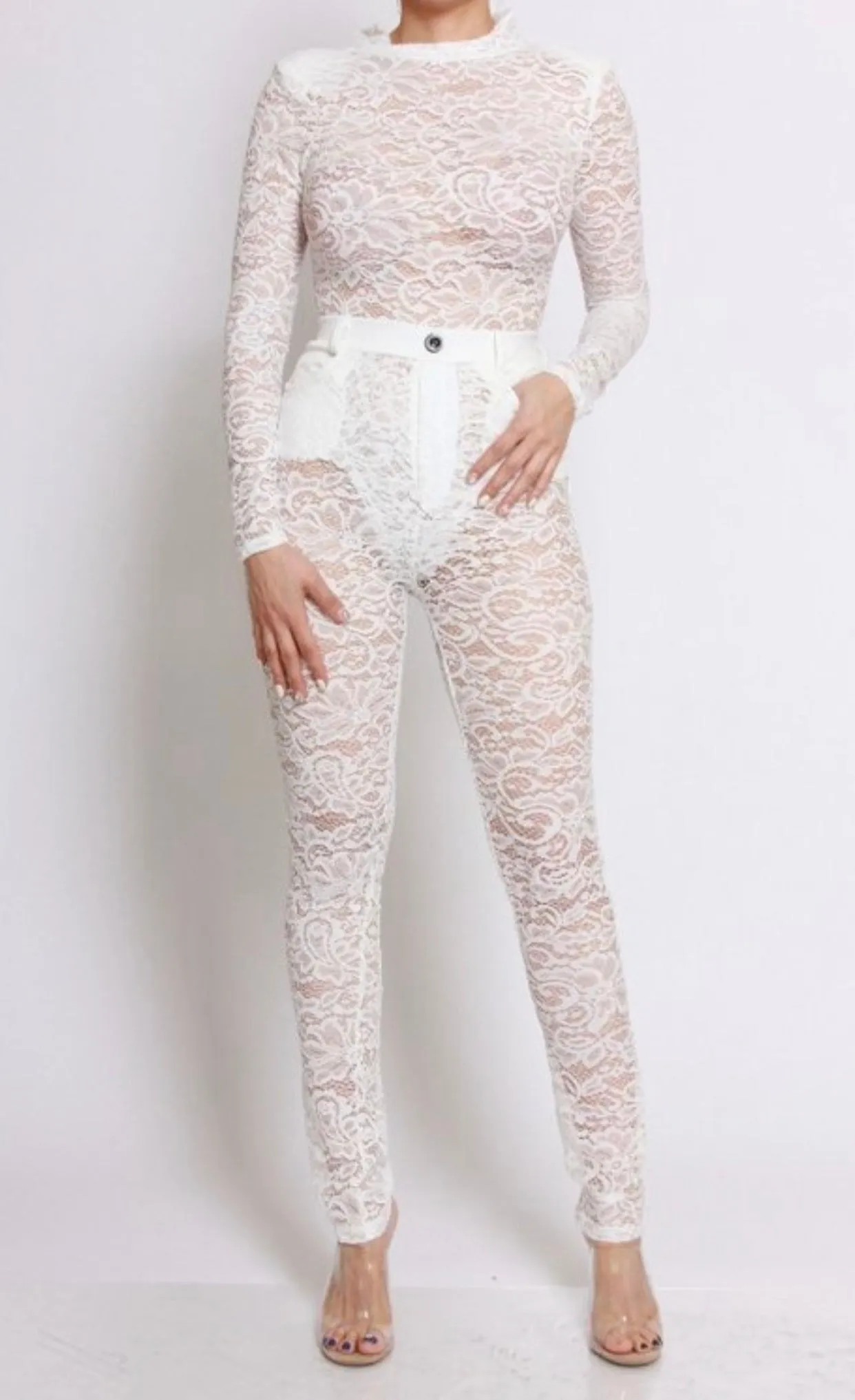 Laced up Bodysuit & Pants set