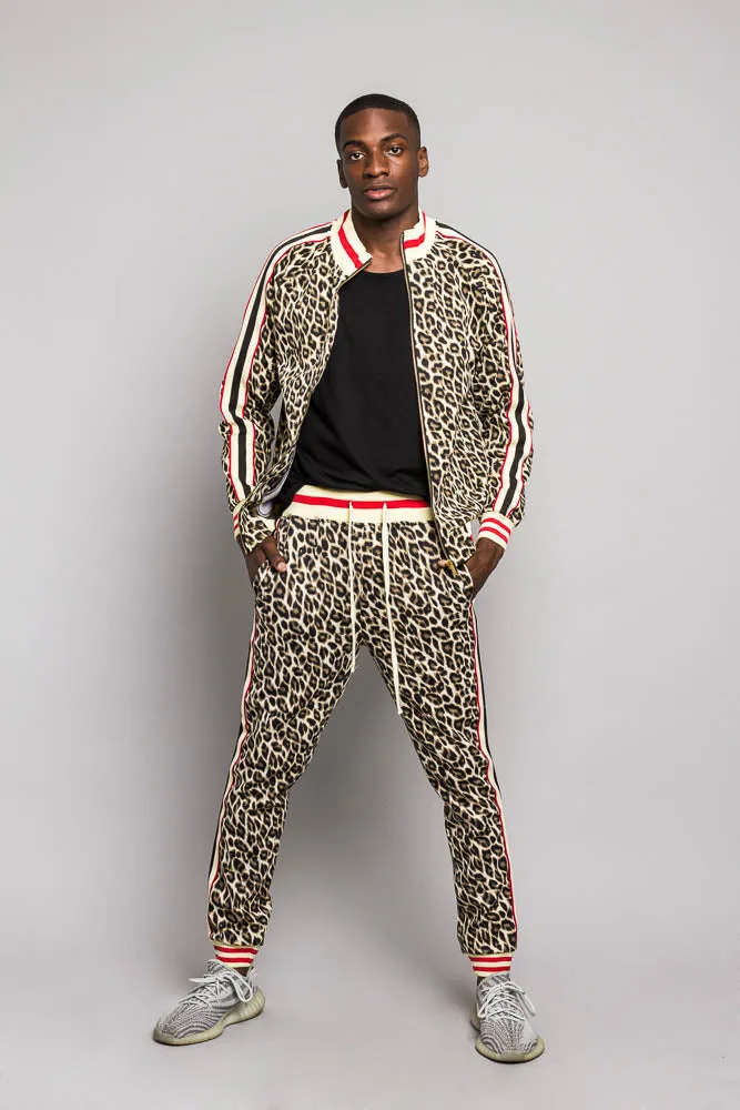 Leopard Track Suit Set