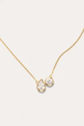 Like Peas in a Pod -  Cubic Zirconia and Gold Vermeil Pendant