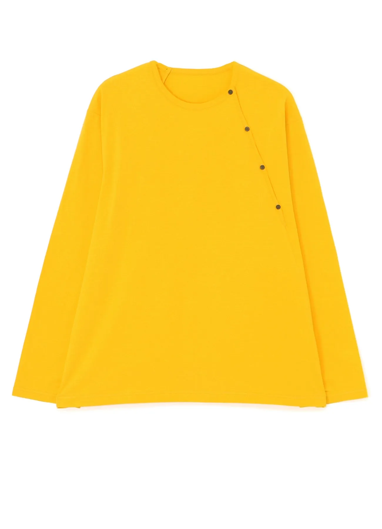 LONG SLEEVE T-SHIRT WITH BUTTON-UP DIAGONAL SLITS