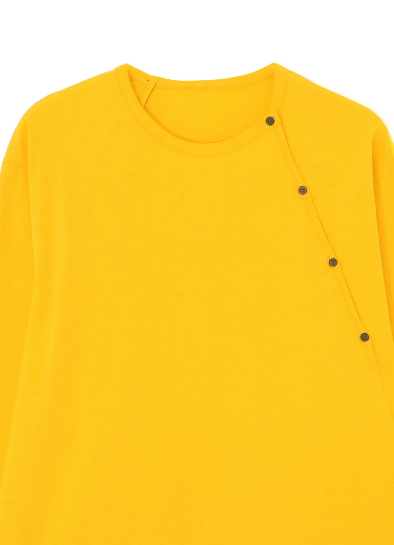 LONG SLEEVE T-SHIRT WITH BUTTON-UP DIAGONAL SLITS