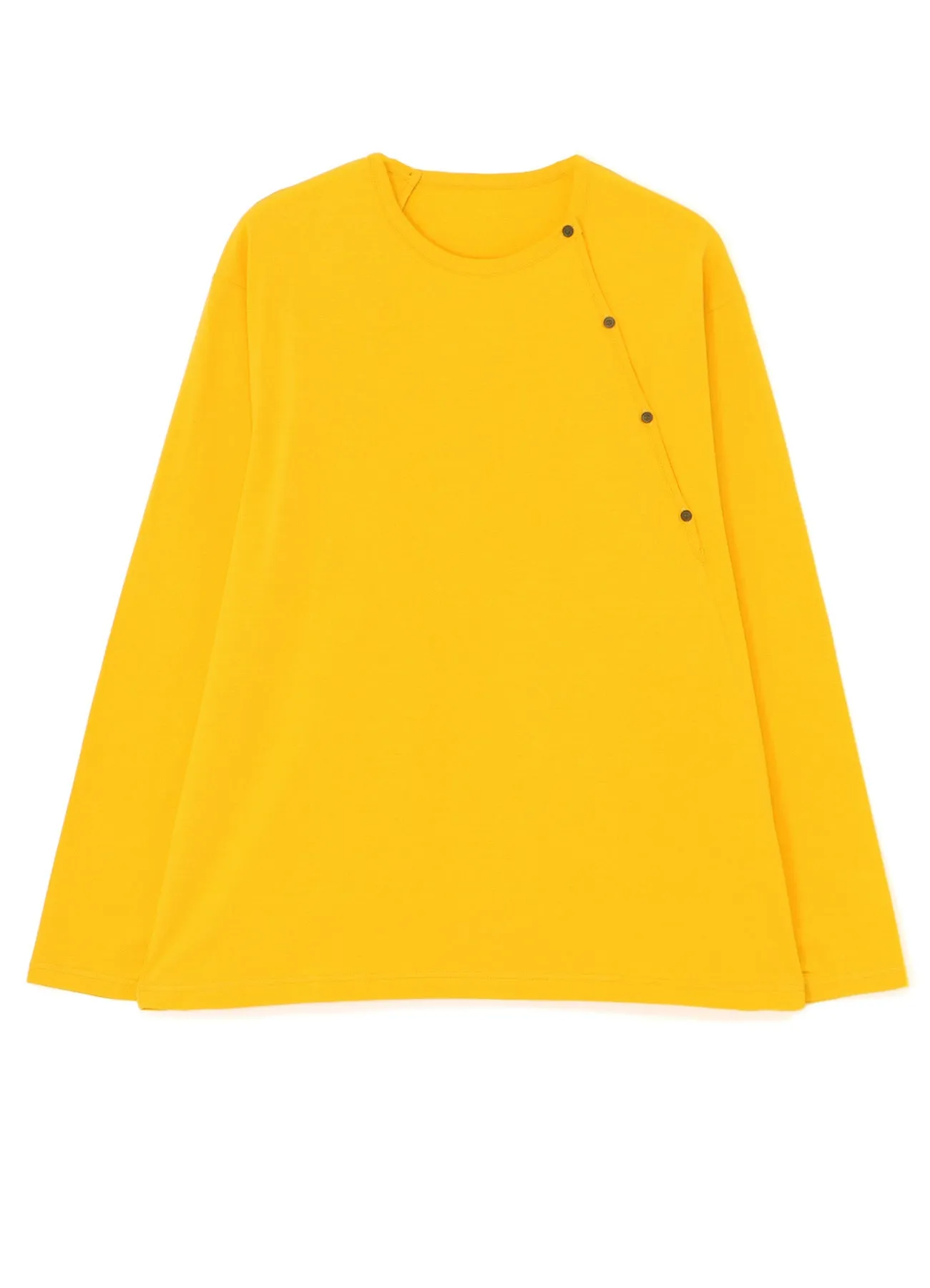 LONG SLEEVE T-SHIRT WITH BUTTON-UP DIAGONAL SLITS