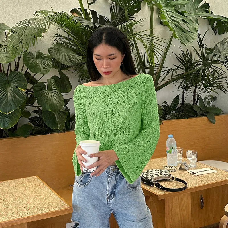 Loose Asymmetrical Knit Top