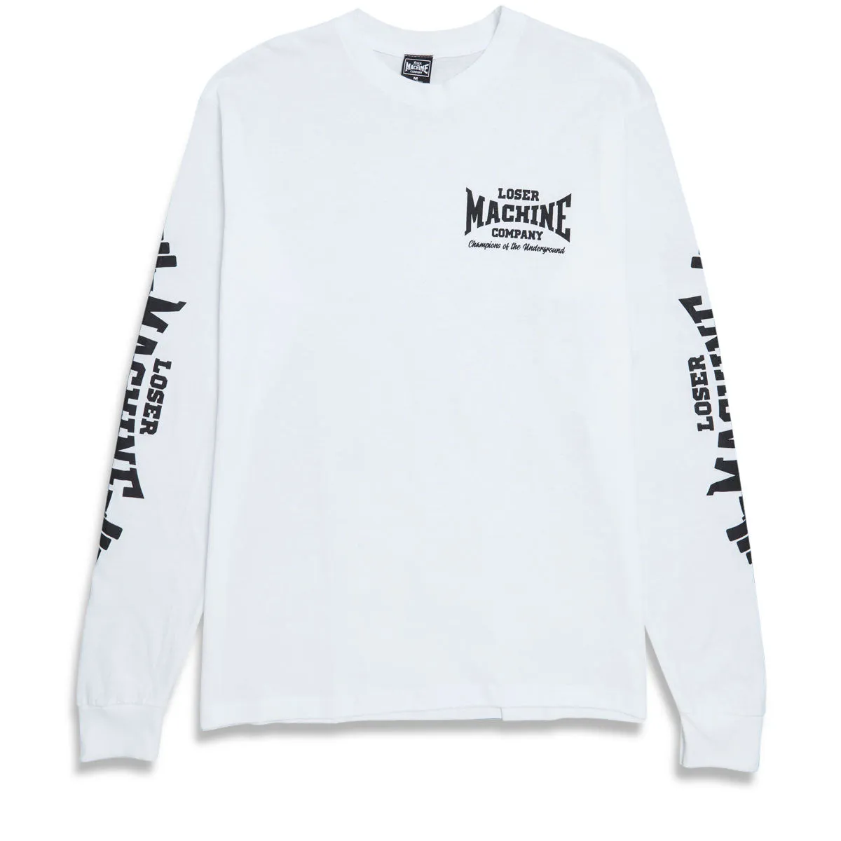 Loser Machine Barbell Long Sleeve T-Shirt - White