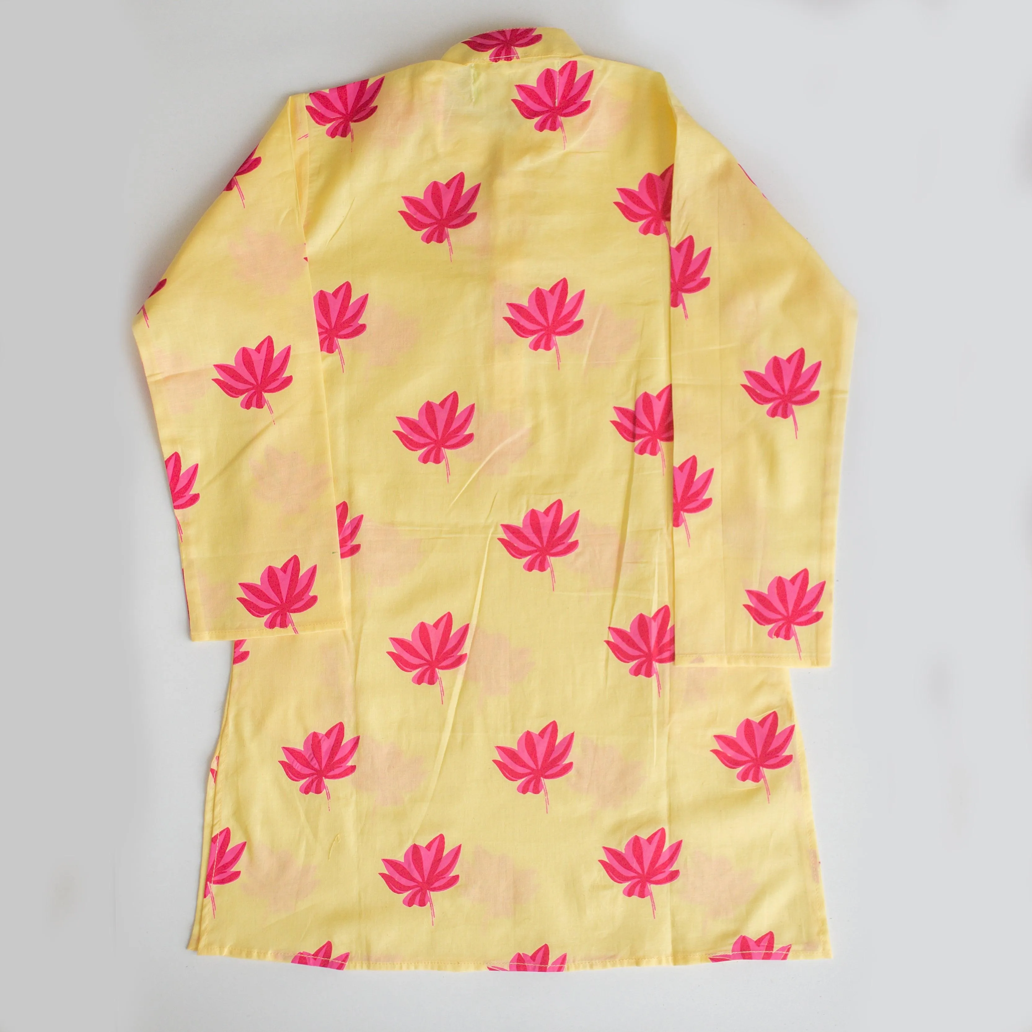 Lotus Bloom Boys Ethnic Wear-Yellow