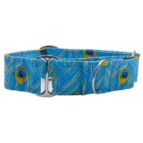 Martingale Collar - Golden Peacock Elegance