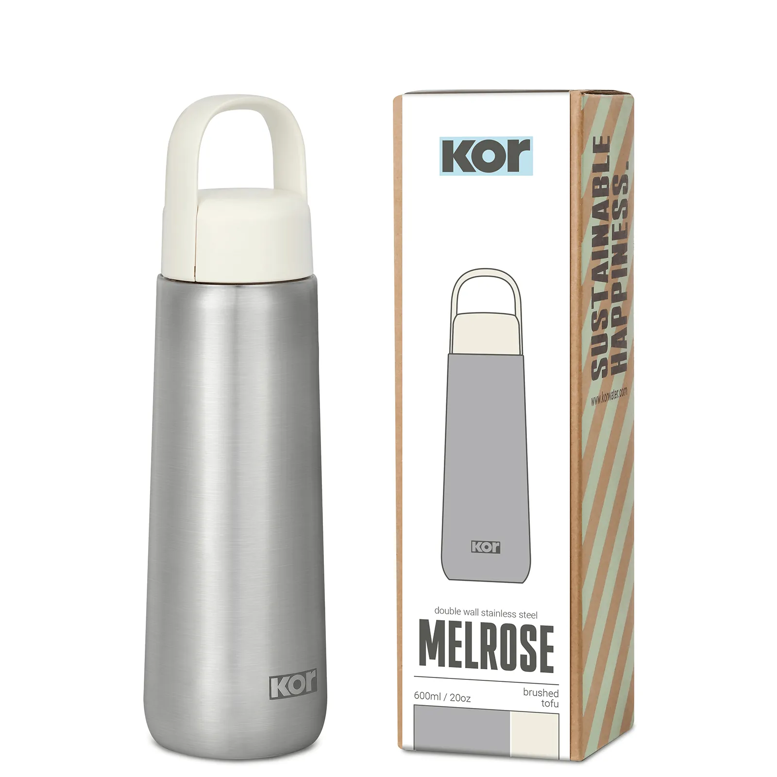 Melrose - 20 oz (600 ml) Double Wall Stainless Steel Bottle